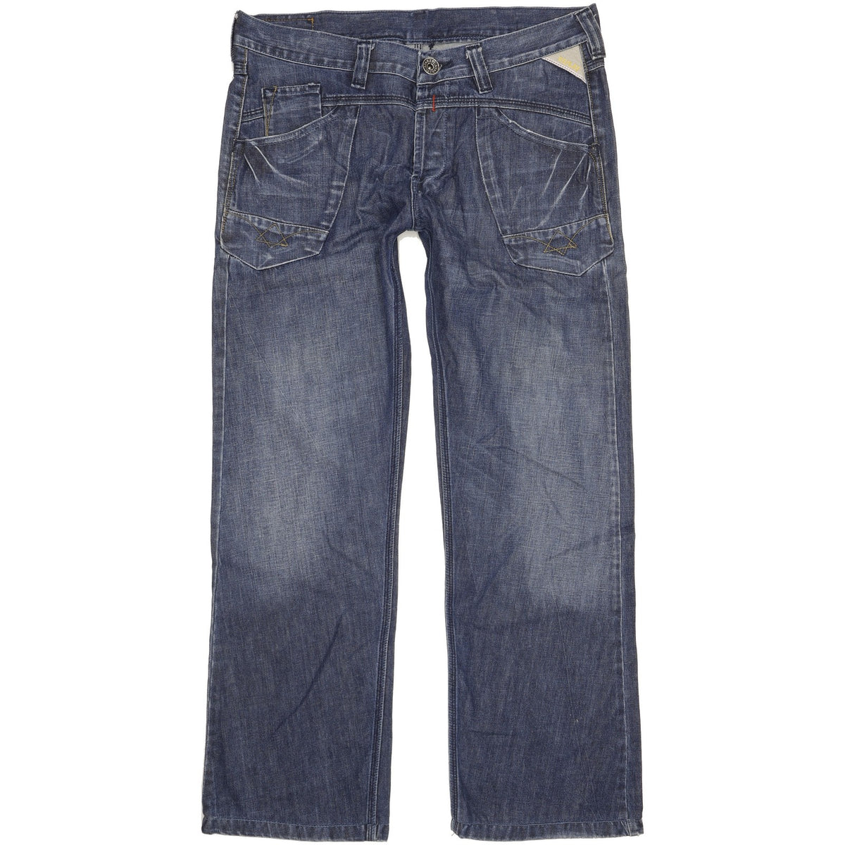 Replay Men Blue Straight Loose Jeans W34 L31