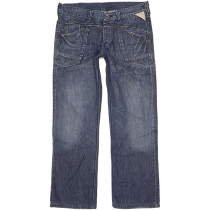 Replay Men Blue Straight Loose Jeans W34 L31