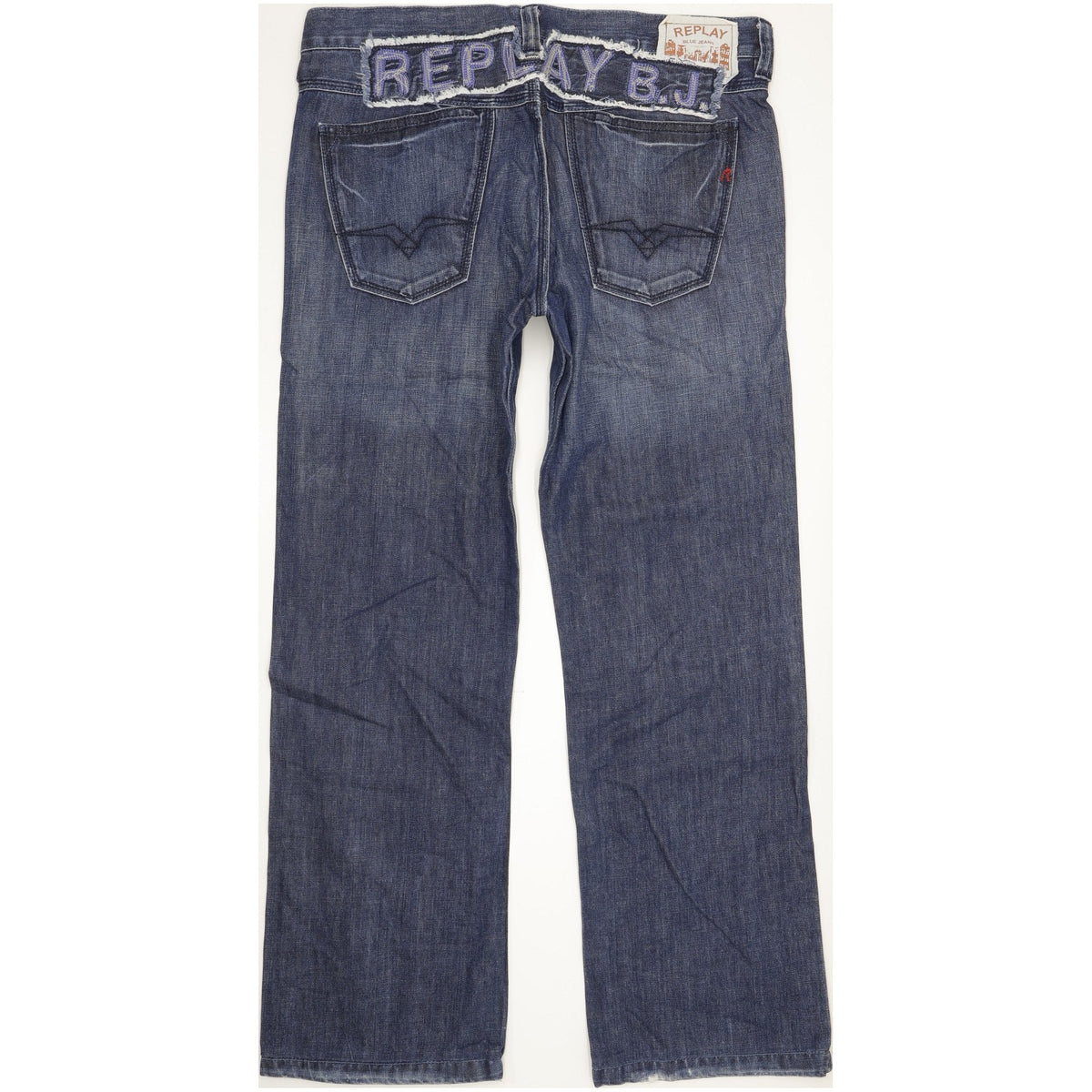 Replay Men Blue Straight Loose Jeans W34 L31