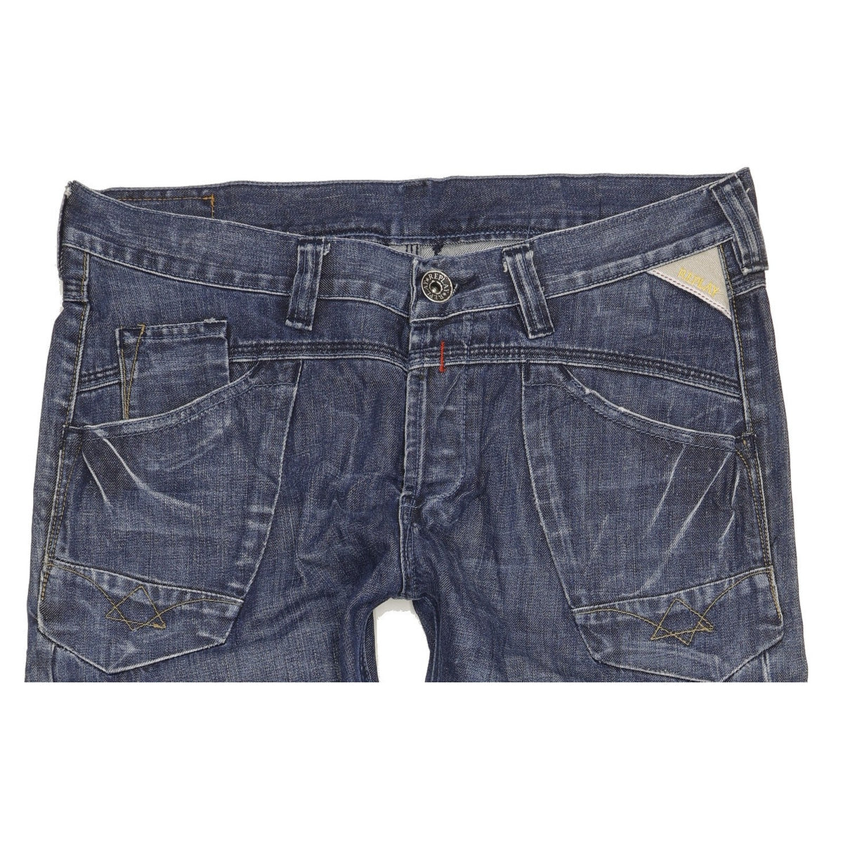 Replay Men Blue Straight Loose Jeans W34 L31