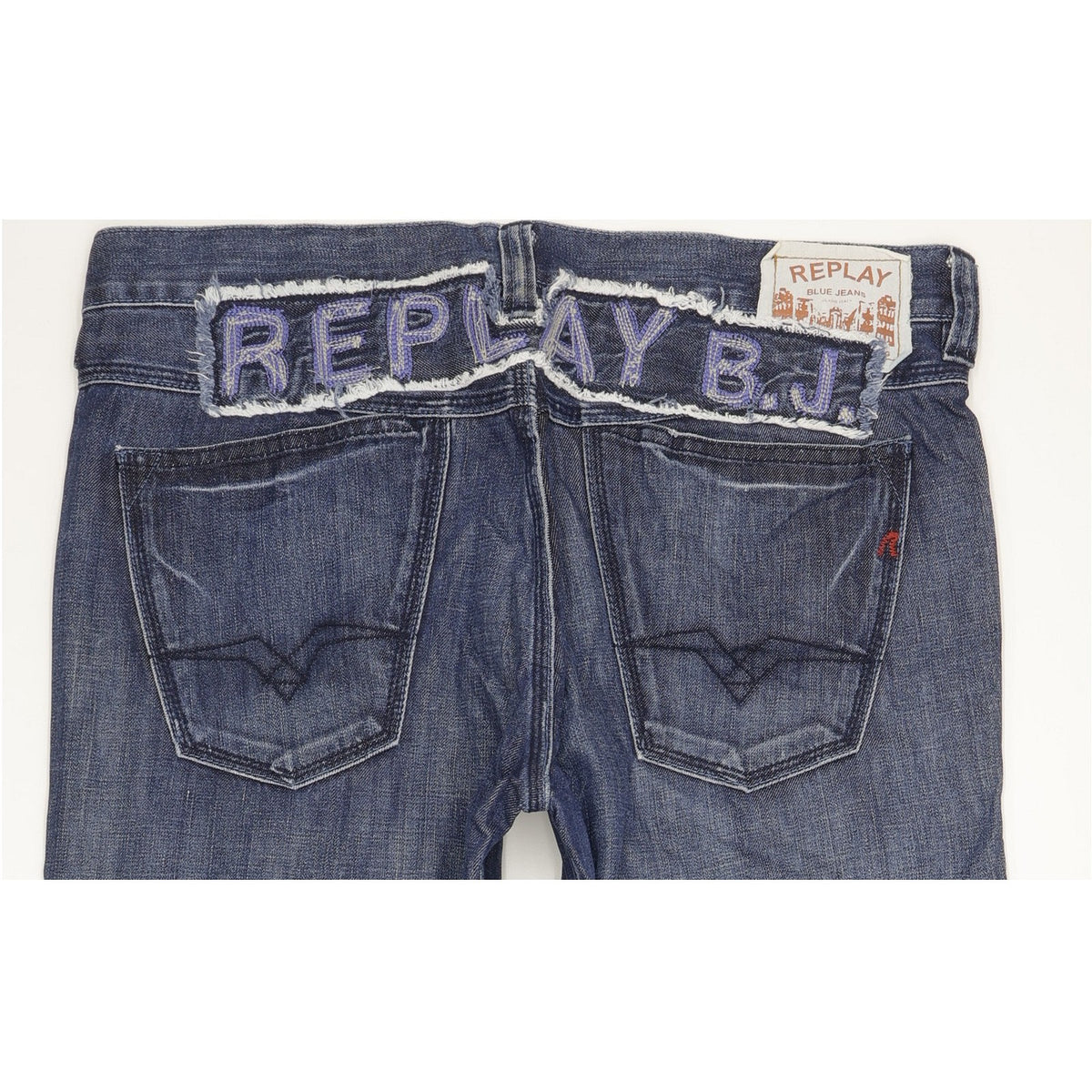 Replay Men Blue Straight Loose Jeans W34 L31
