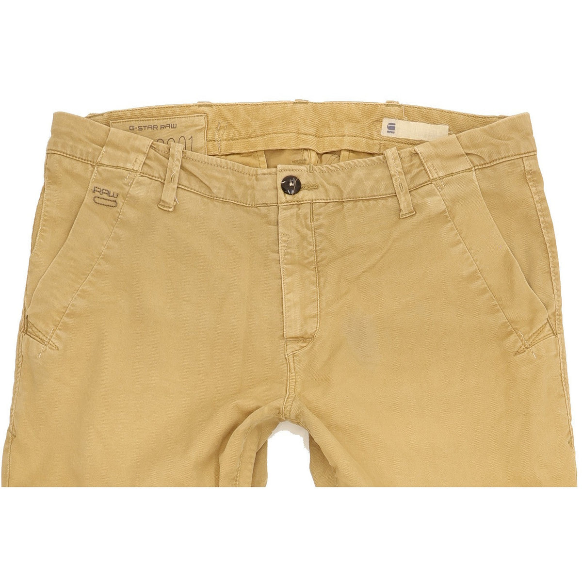 G-Star Bronson Women Beige Tapered Loose Chino Stretch Jeans W29 L34