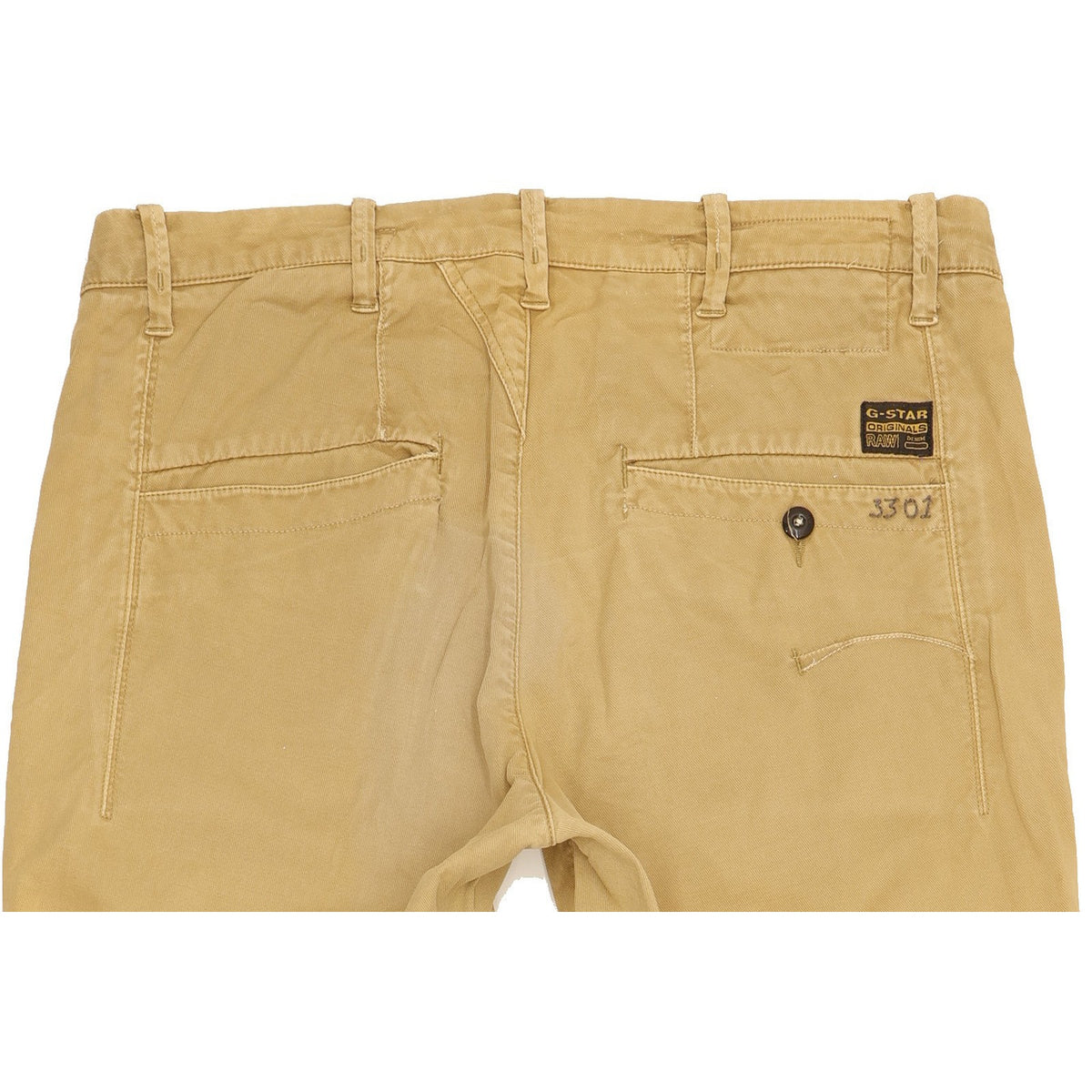 G-Star Bronson Women Beige Tapered Loose Chino Stretch Jeans W29 L34