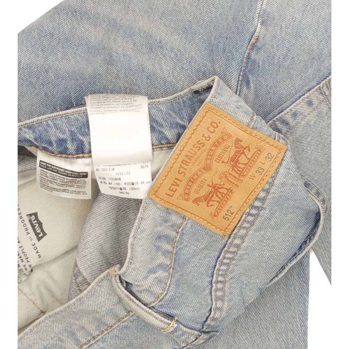 Levi's 512 Men Blue Tapered Slim Stretch Jeans W33 L32