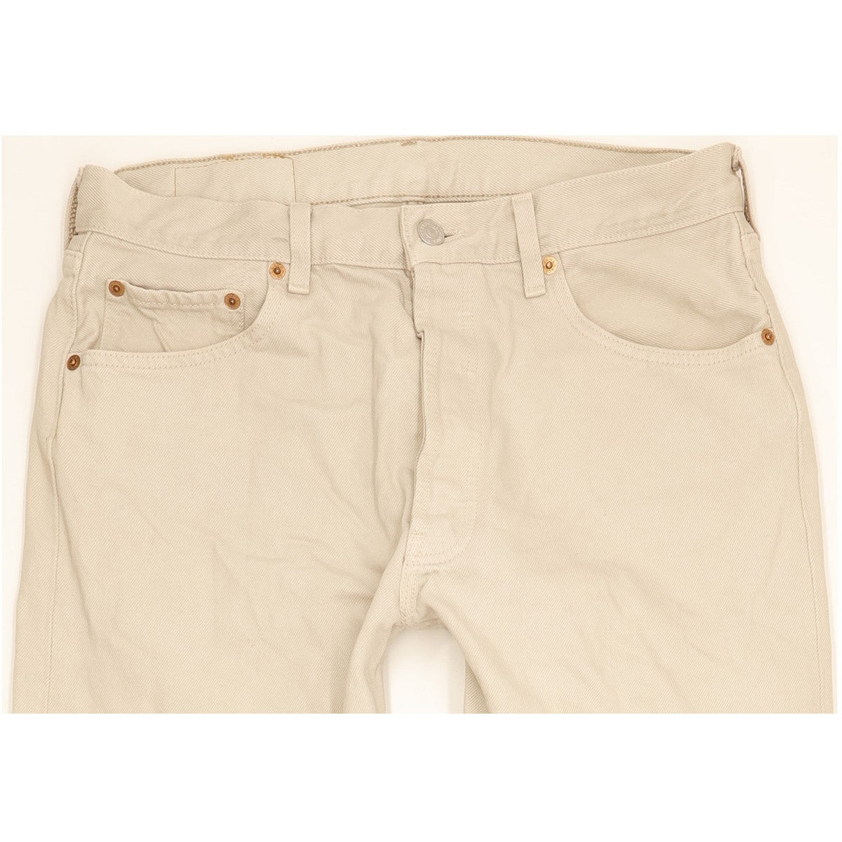 Levi's 501 Men Beige Straight Regular Jeans W33 L33