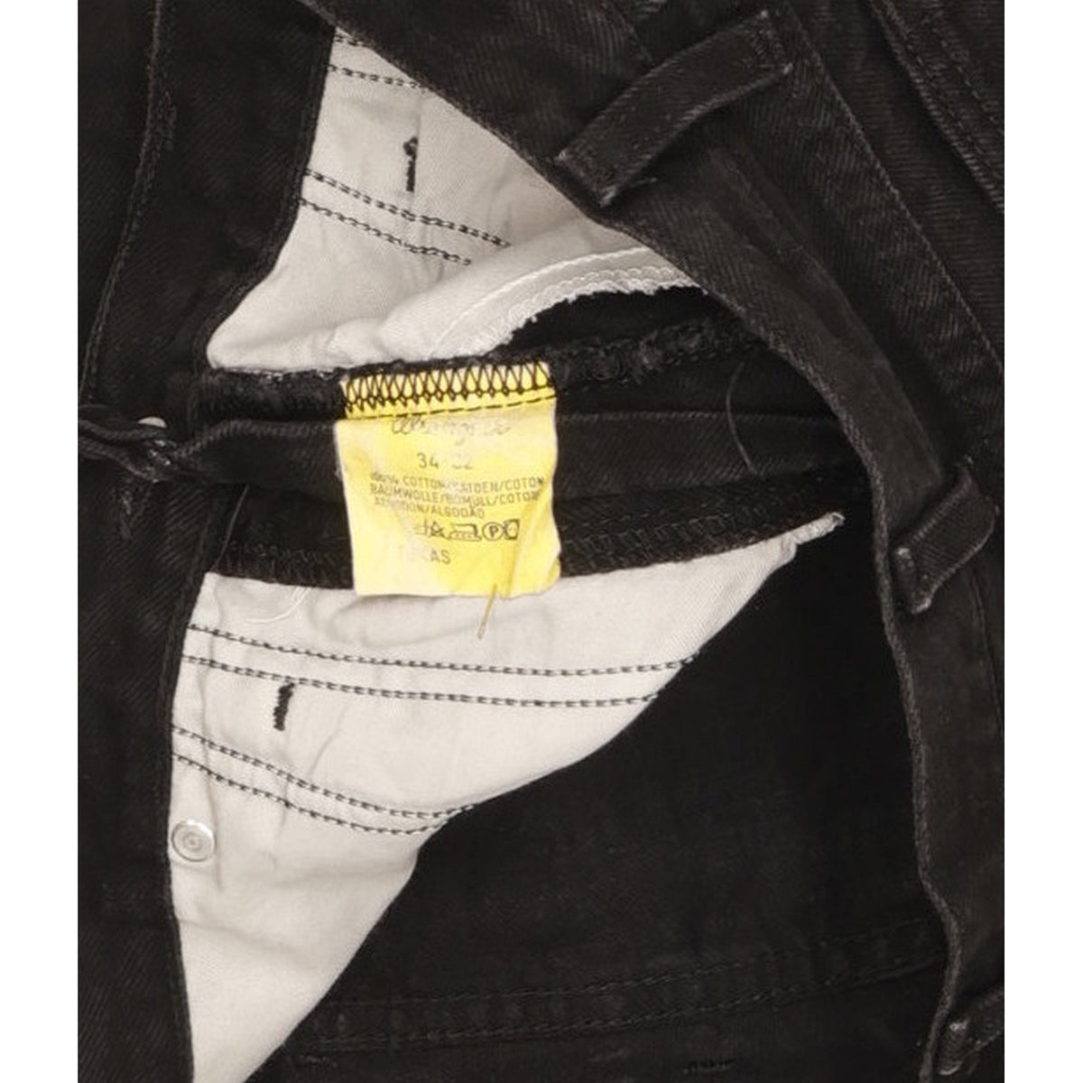 Wrangler Texas Men Black Straight Regular Jeans W34 L32