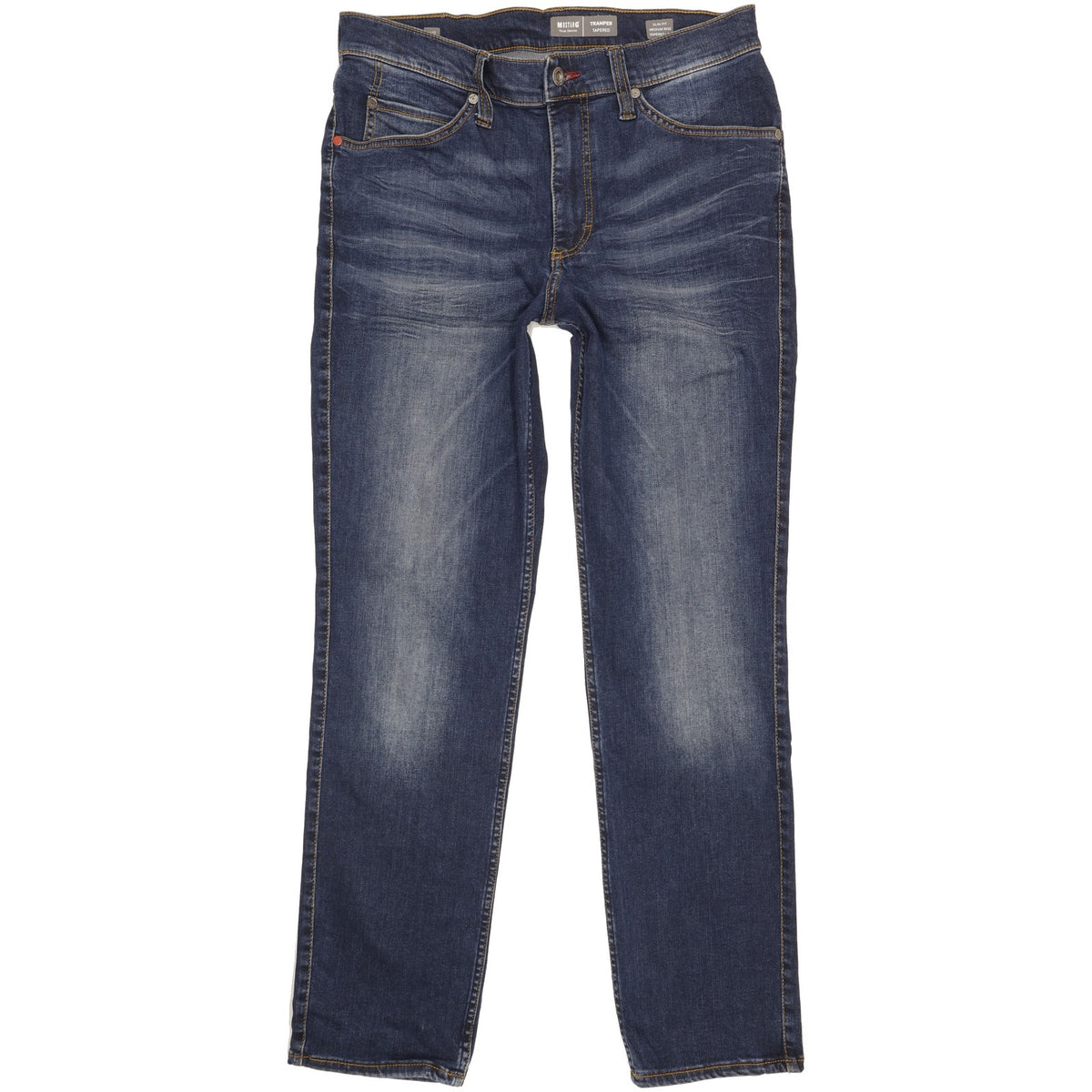 Mustang Tramper Men Blue Tapered Slim Stretch Jeans W32 L31
