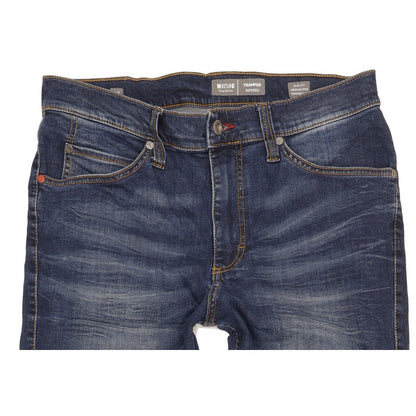 Mustang Tramper Men Blue Tapered Slim Stretch Jeans W32 L31