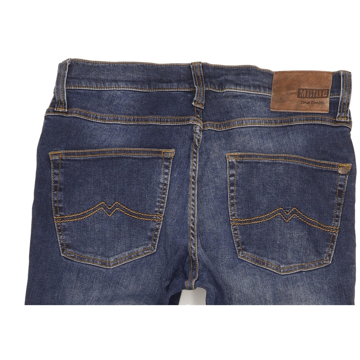 Mustang Tramper Men Blue Tapered Slim Stretch Jeans W32 L31