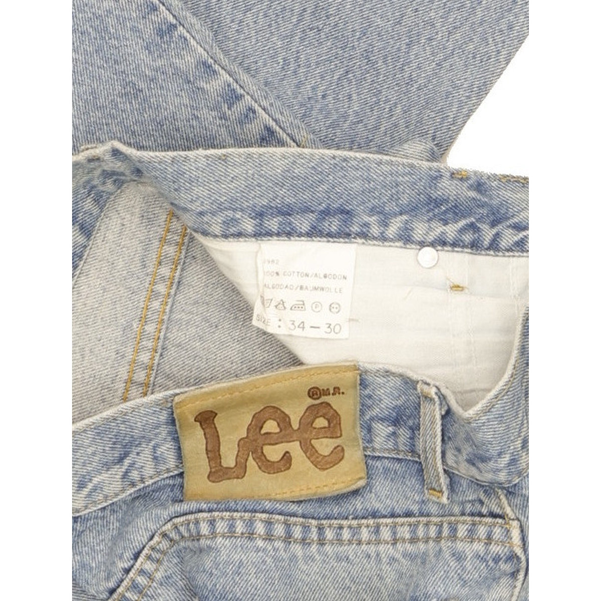 Lee Men Blue Straight Regular Jeans W34 L29