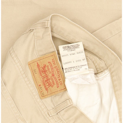 Levi's 521 Men Beige Straight Regular Jeans W31 L32