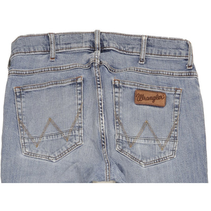 Wrangler Greensboro Men Blue Straight Regular Stretch Jeans W33 L34