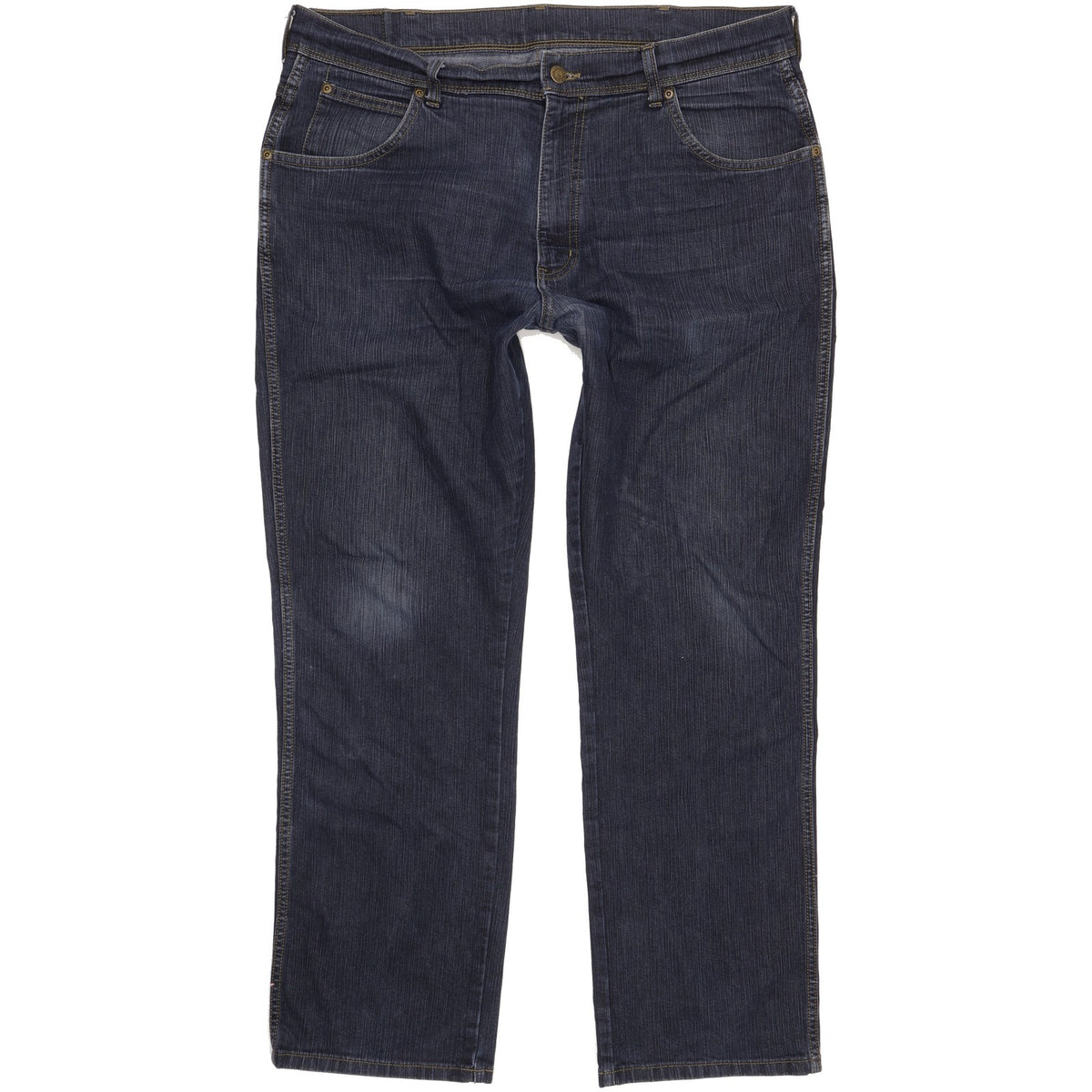 Wrangler Durable Quality Men Blue Straight Regular Stretch Jeans W38 L30