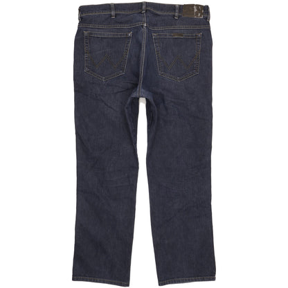 Wrangler Durable Quality Men Blue Straight Regular Stretch Jeans W38 L30