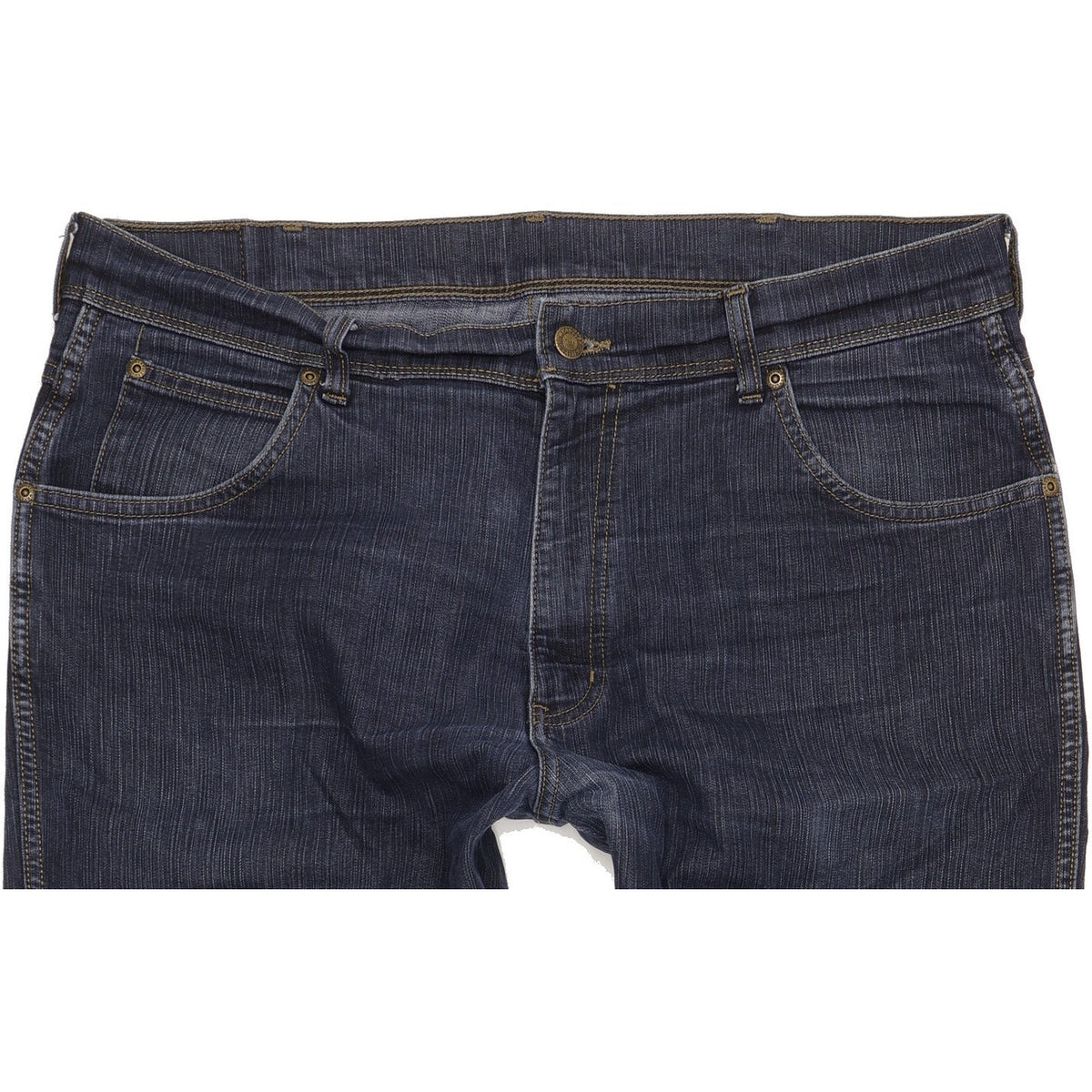 Wrangler Durable Quality Men Blue Straight Regular Stretch Jeans W38 L30