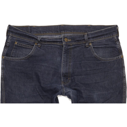 Wrangler Durable Quality Men Blue Straight Regular Stretch Jeans W38 L30