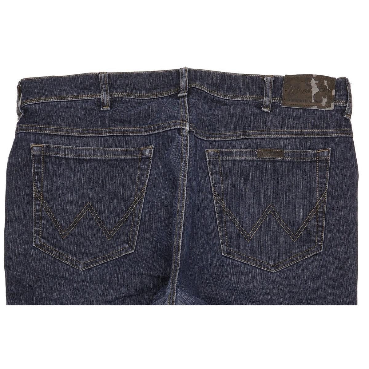 Wrangler Durable Quality Men Blue Straight Regular Stretch Jeans W38 L30
