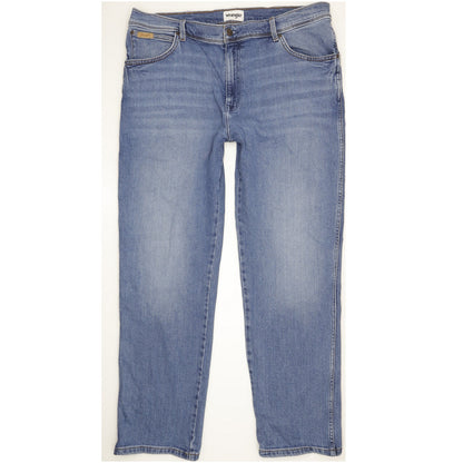 Wrangler Texas Men Blue Straight Regular Stretch Jeans W40 L31