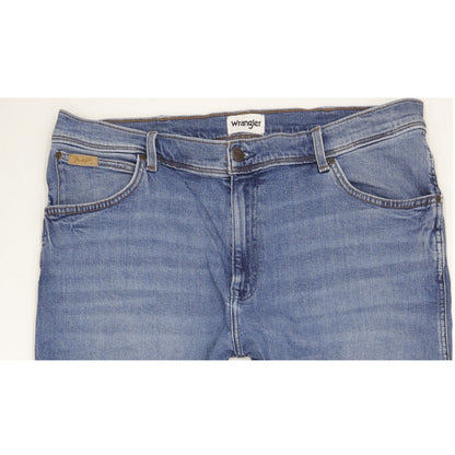 Wrangler Texas Men Blue Straight Regular Stretch Jeans W40 L31