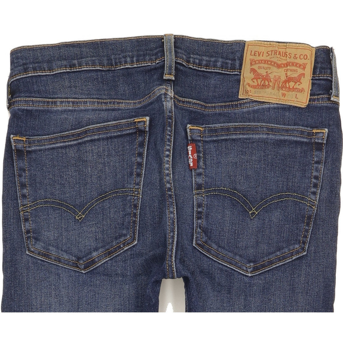 Levi's 519 Hi-Ball Men Blue Skinny Slim Stretch Jeans W33 L30