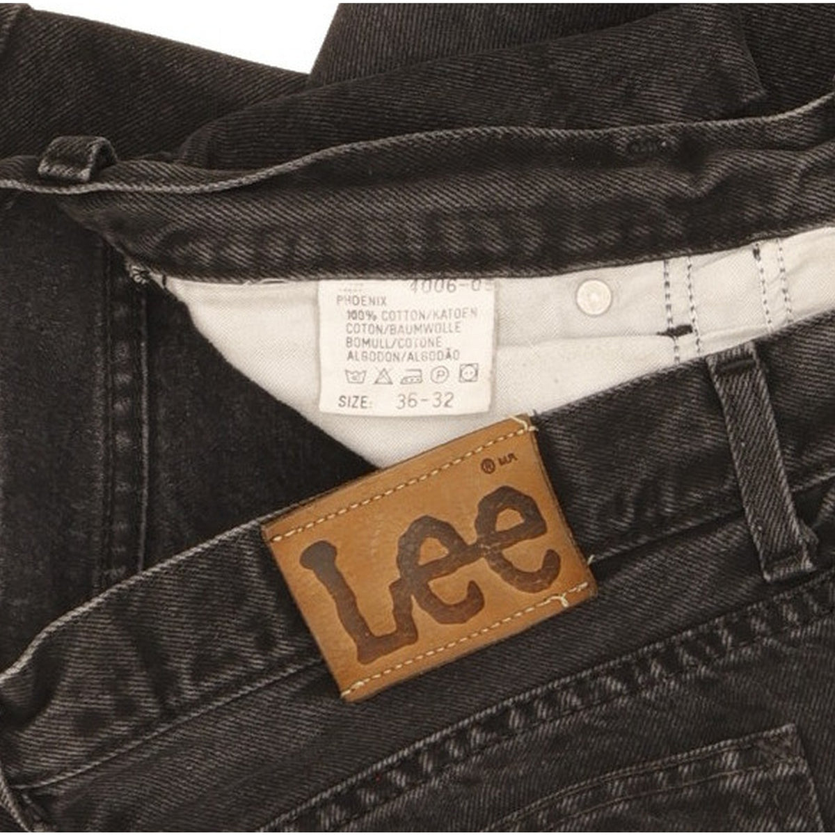 Lee Phoenix Men Black Straight Regular Jeans W36 L31