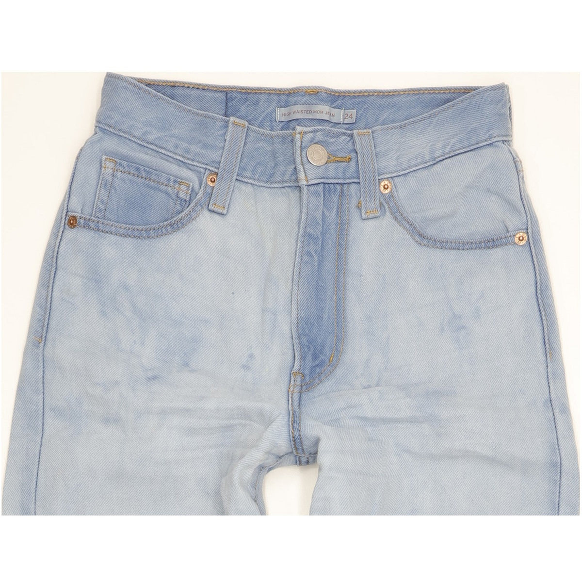 Levi's Blue Tapered Relaxed Mom Jeans High Waisted W24 L29