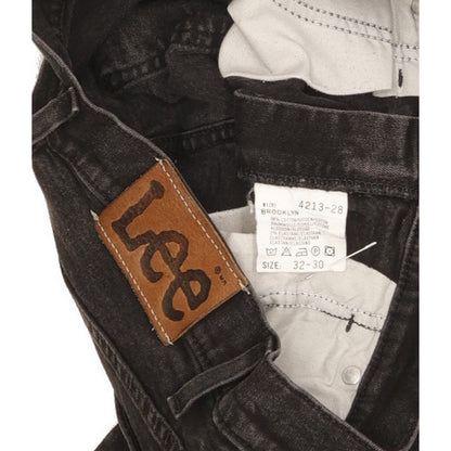 Lee Brooklyn Men Black Straight Regular Stretch Jeans W32 L30