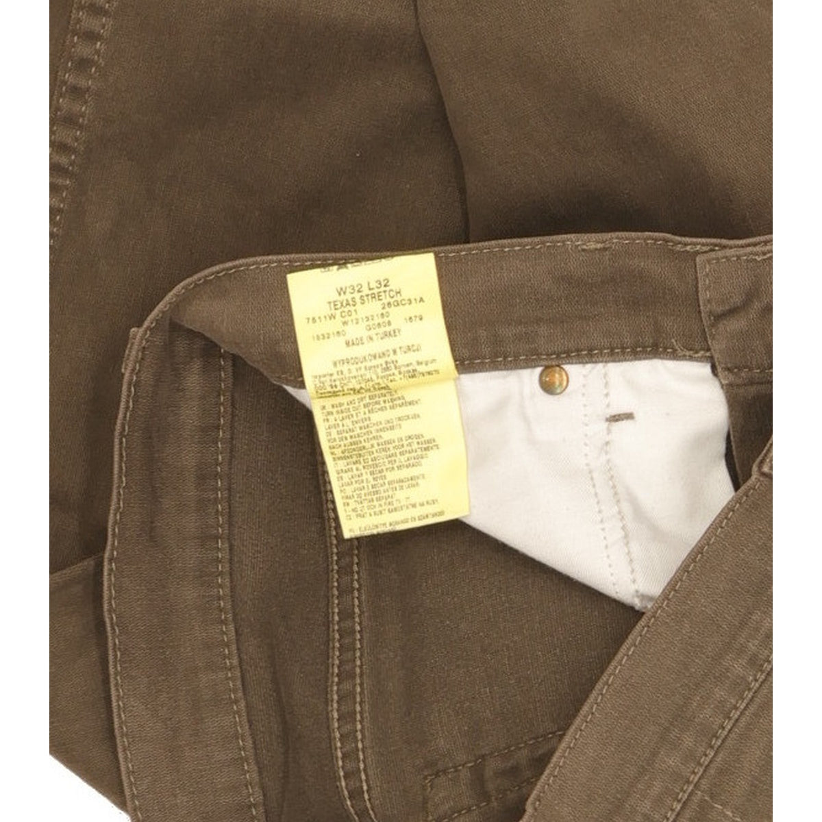 Wrangler Texas Men Brown Straight Regular Stretch Jeans W32 L29