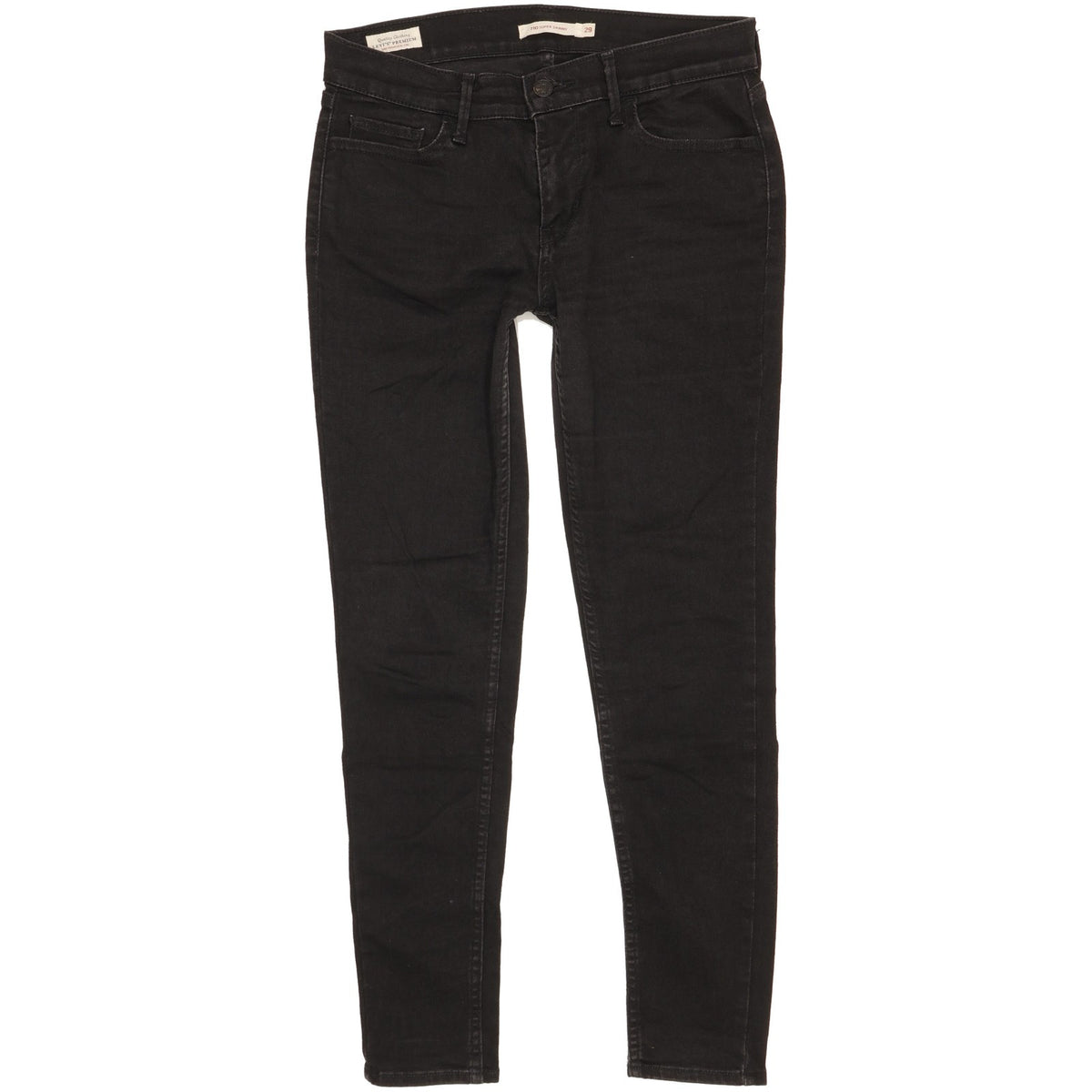 Levi's 710 Super Women Black Skinny Slim Stretch Jeans W29 L27