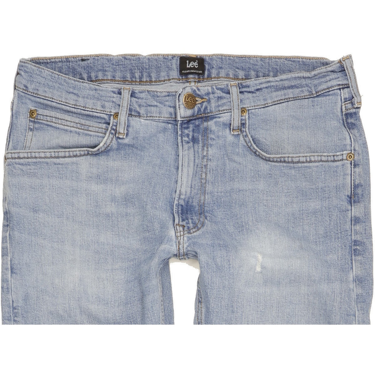 Lee Luke Men Blue Skinny Slim Stretch Jeans W33 L32