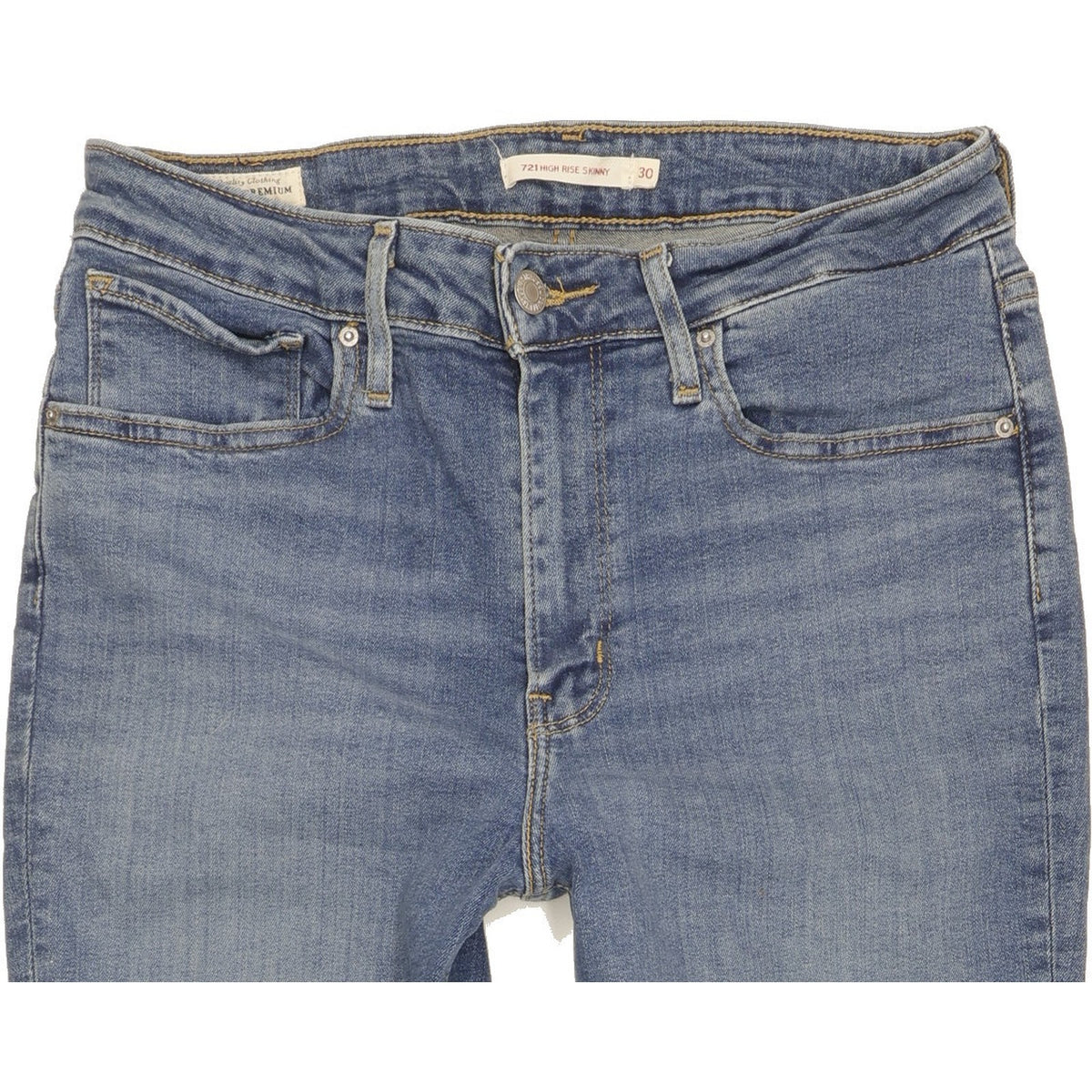 Levi's 721 Blue Skinny Slim Stretch Jeans High Waisted W30 L29