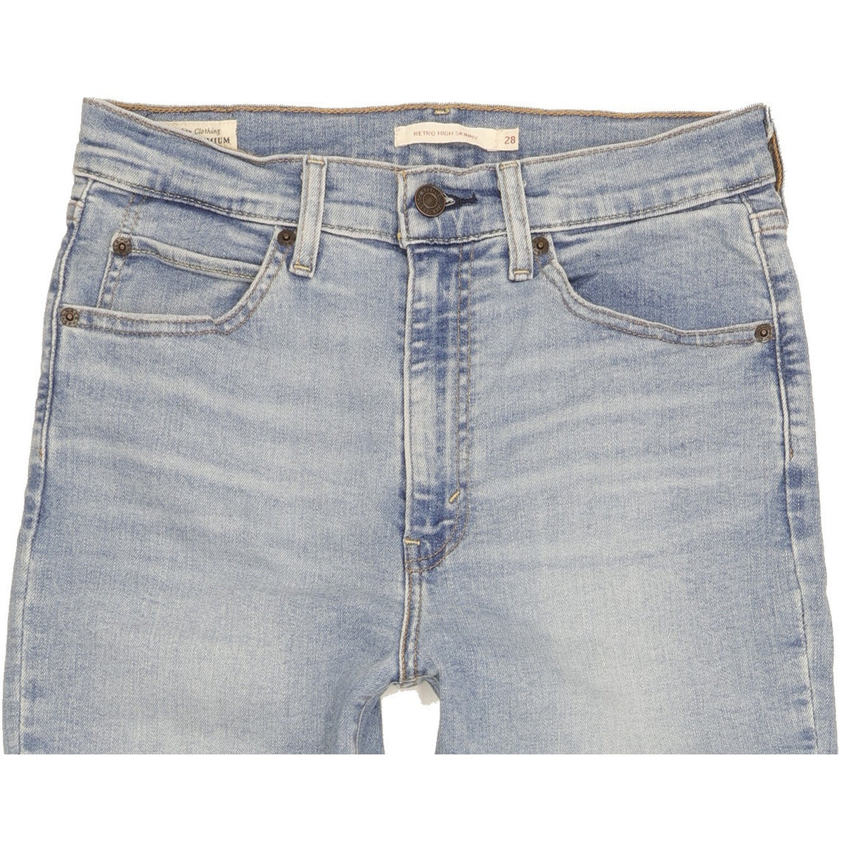 Levi's Retro Blue Skinny Slim Stretch Jeans High Waisted W28 L28