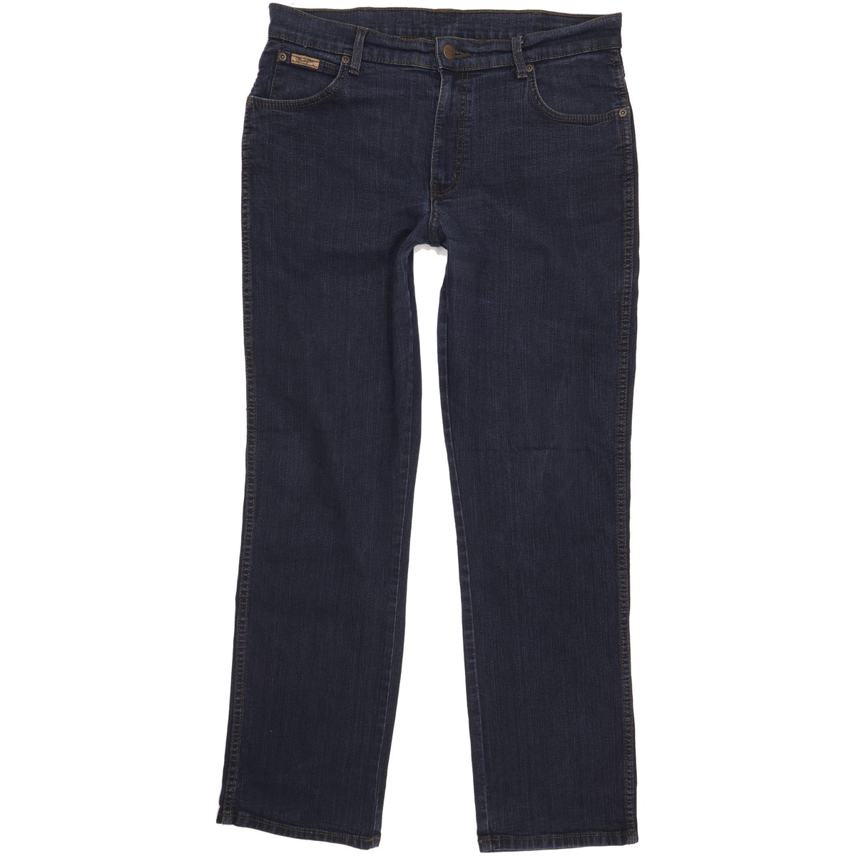 Wrangler Texas Men Navy Straight Regular Stretch Jeans W34 L32