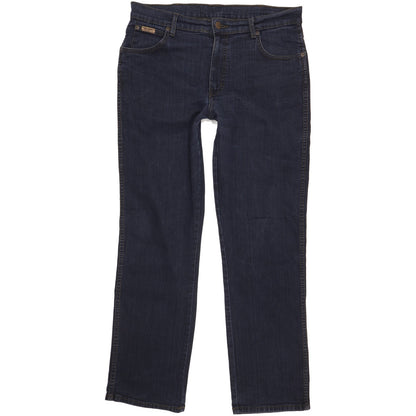 Wrangler Texas Men Navy Straight Regular Stretch Jeans W34 L32