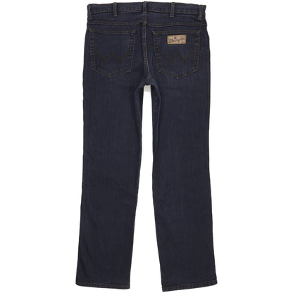 Wrangler Texas Men Navy Straight Regular Stretch Jeans W34 L32