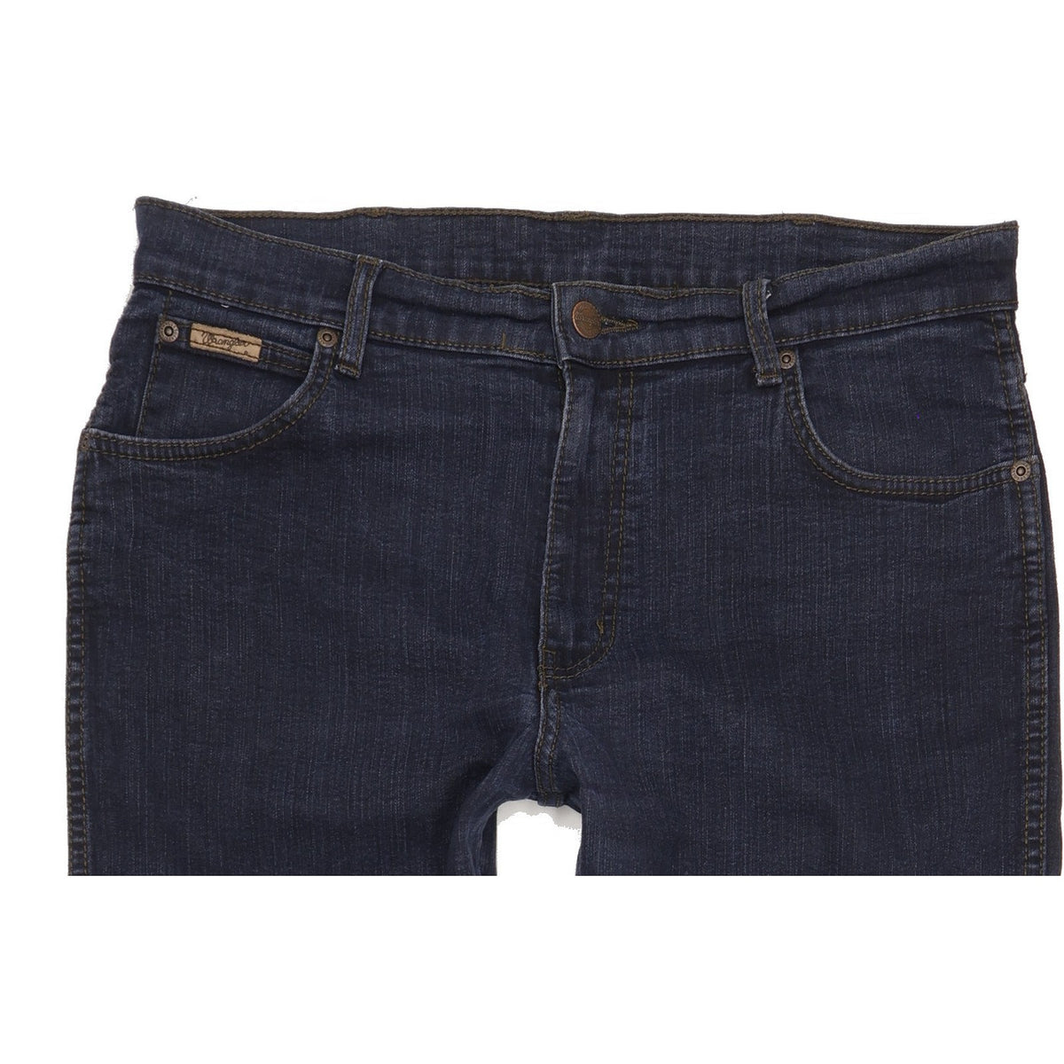 Wrangler Texas Men Navy Straight Regular Stretch Jeans W34 L32
