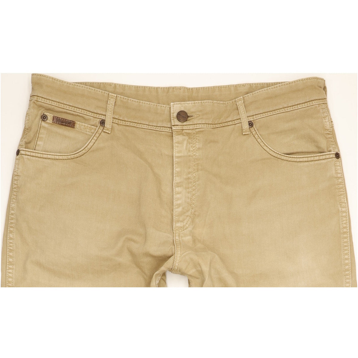 Wrangler Texas Men Beige Straight Regular Stretch Jeans W38 L31