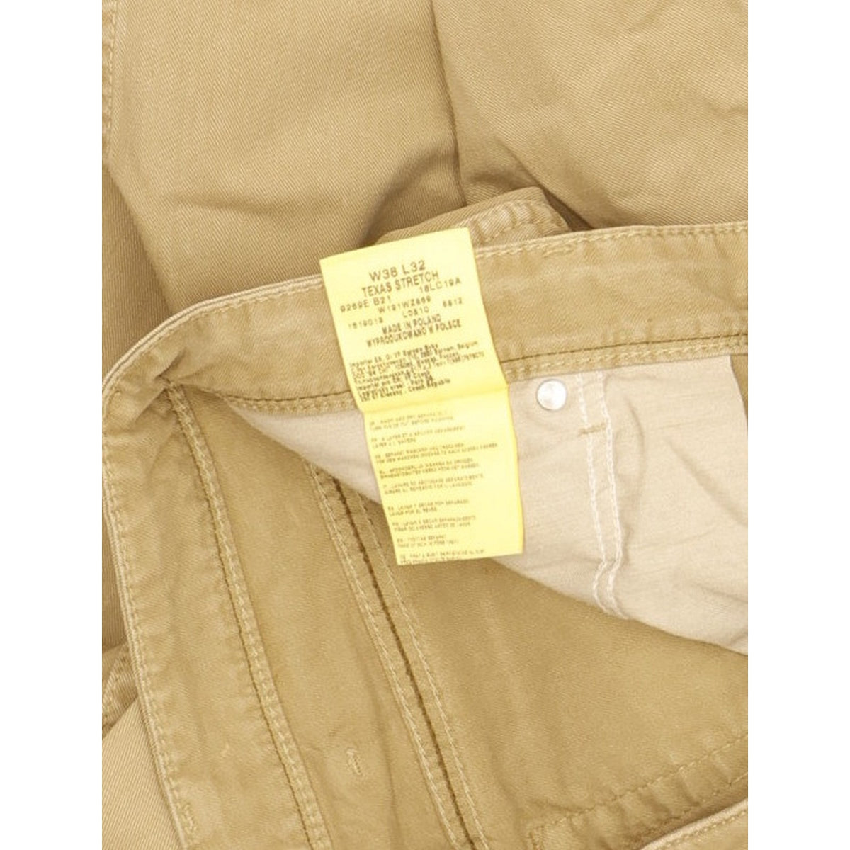 Wrangler Texas Men Beige Straight Regular Stretch Jeans W38 L31