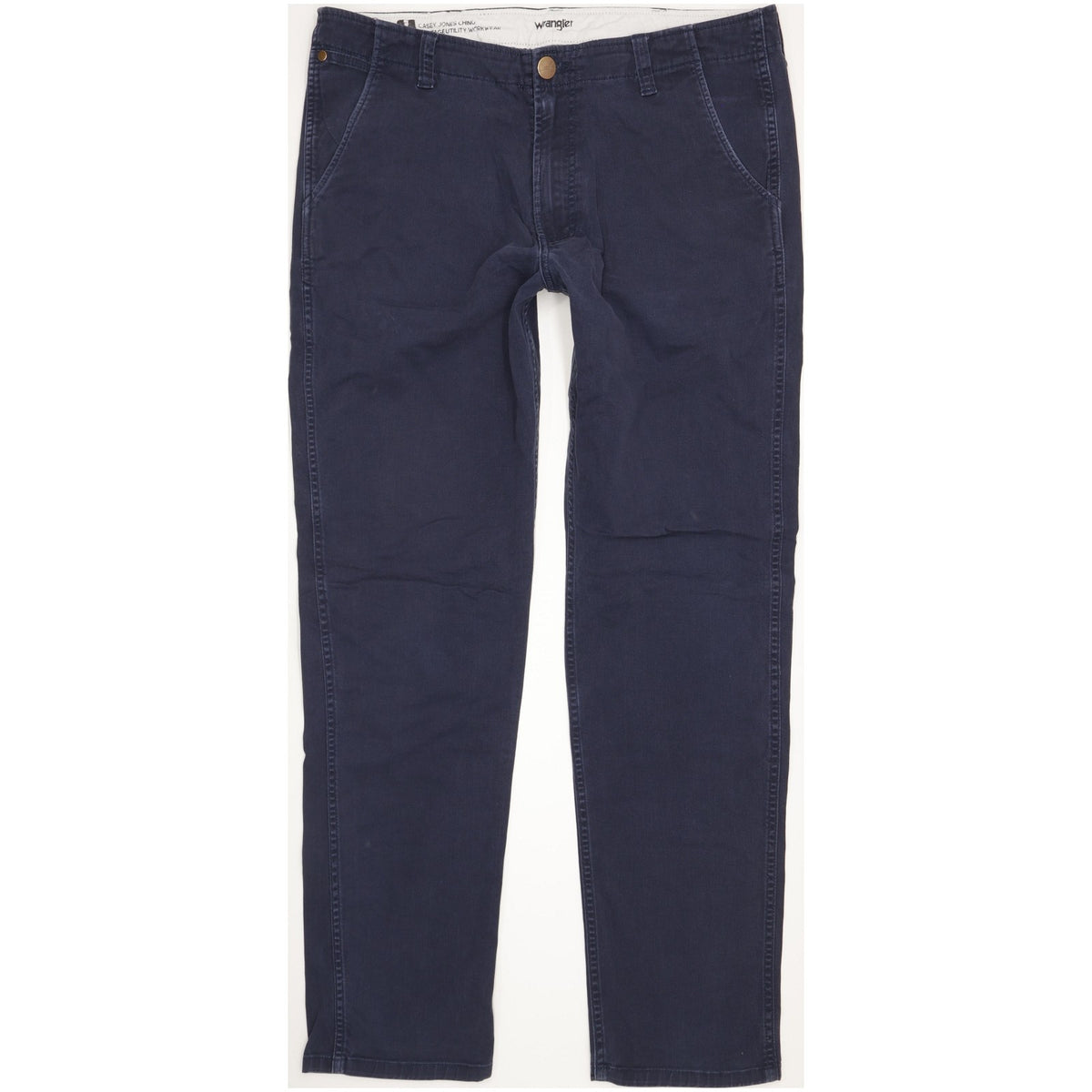 Wrangler Casey Jones Men Navy Straight Regular Chino Stretch Jeans W34 L33