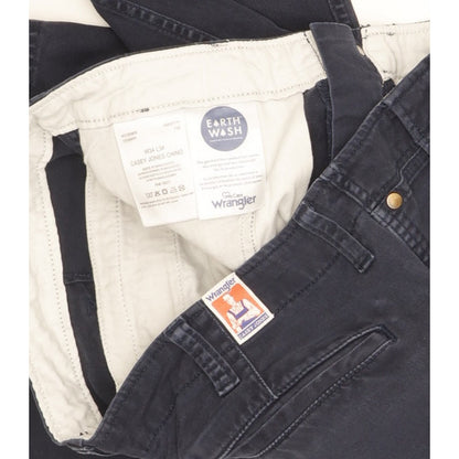 Wrangler Casey Jones Men Navy Straight Regular Chino Stretch Jeans W34 L33