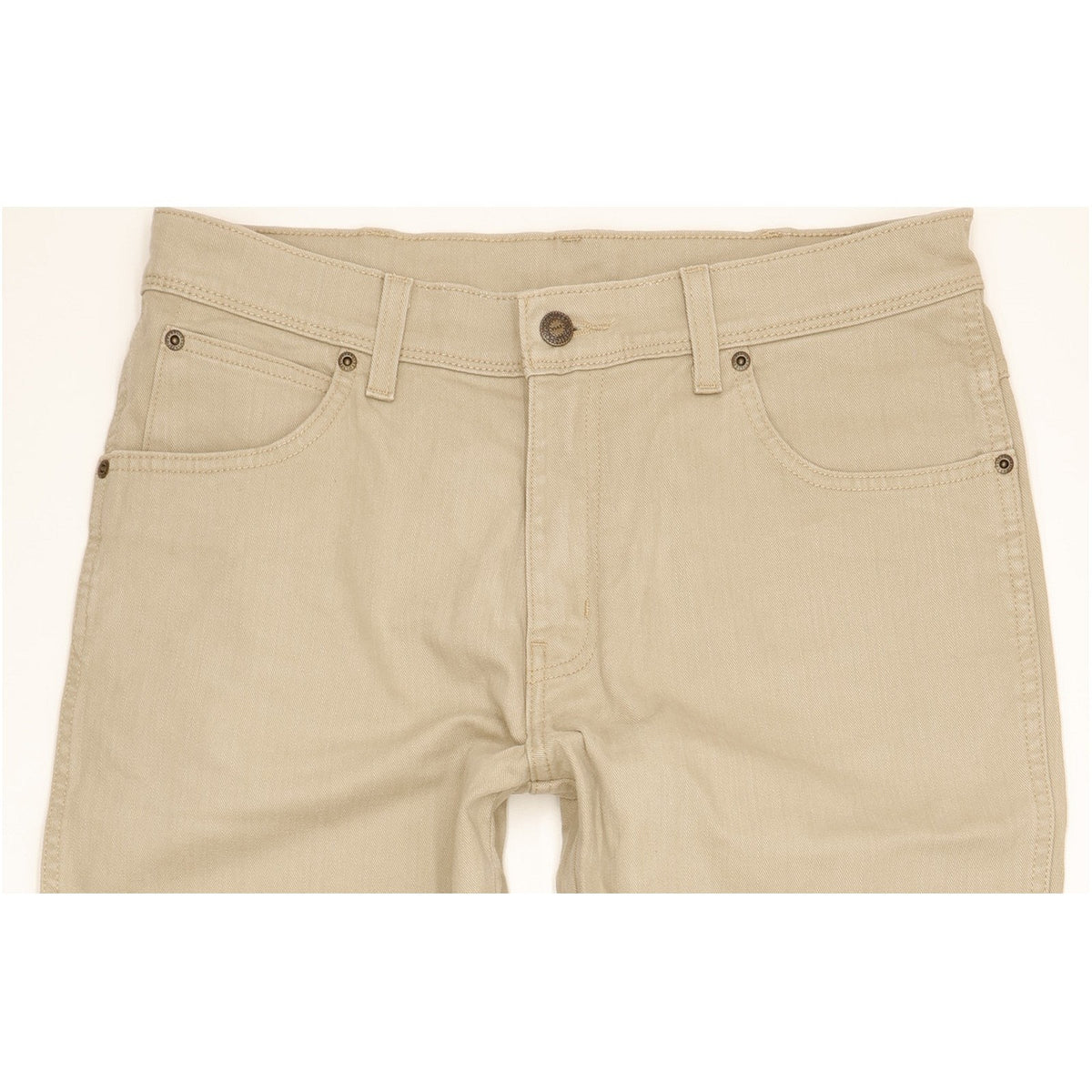 Wrangler Men Beige Straight Regular Stretch Jeans W33 L30
