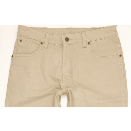 Wrangler Men Beige Straight Regular Stretch Jeans W33 L30