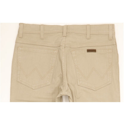 Wrangler Men Beige Straight Regular Stretch Jeans W33 L30