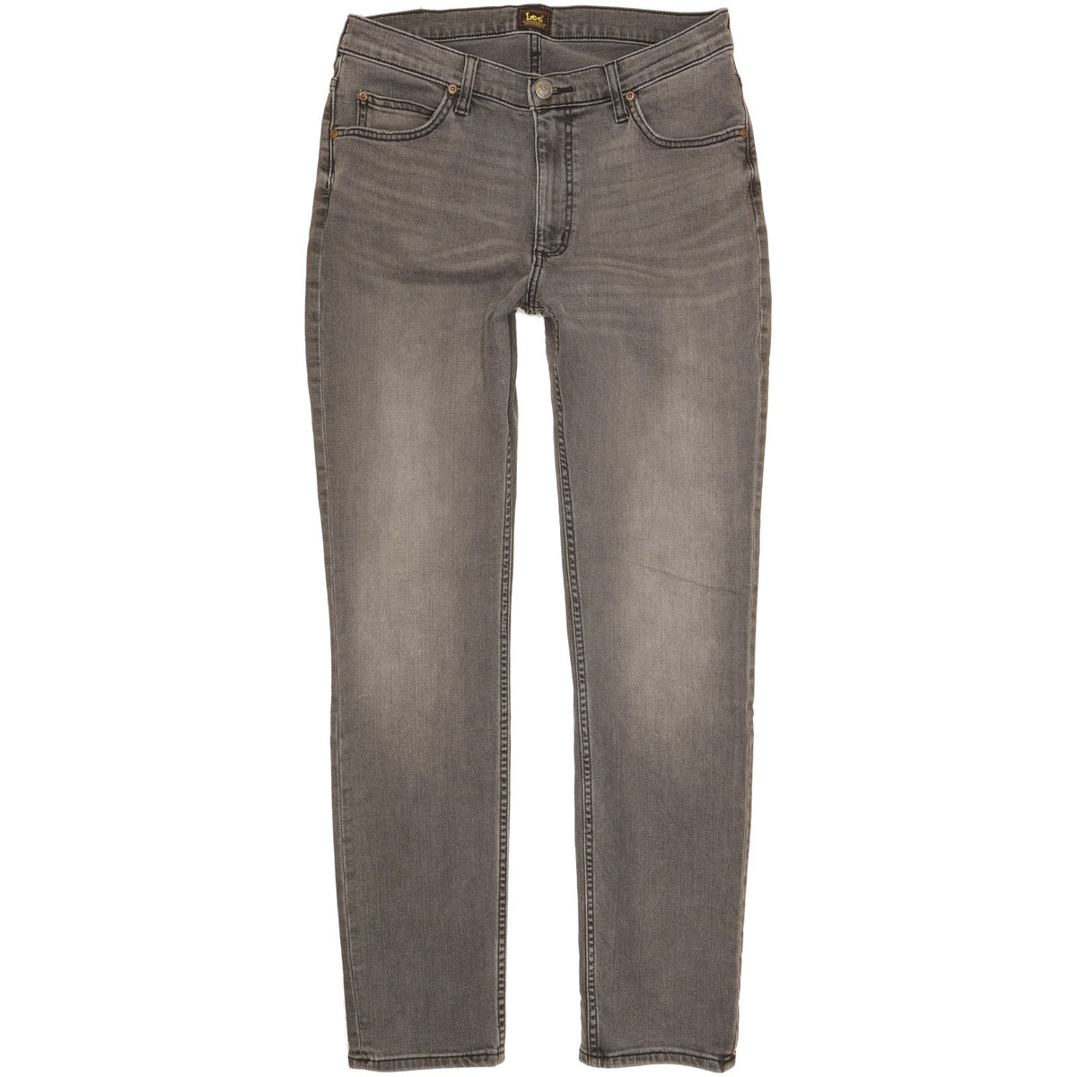 Lee Rider Men Grey Straight Slim Stretch Jeans W33 L32