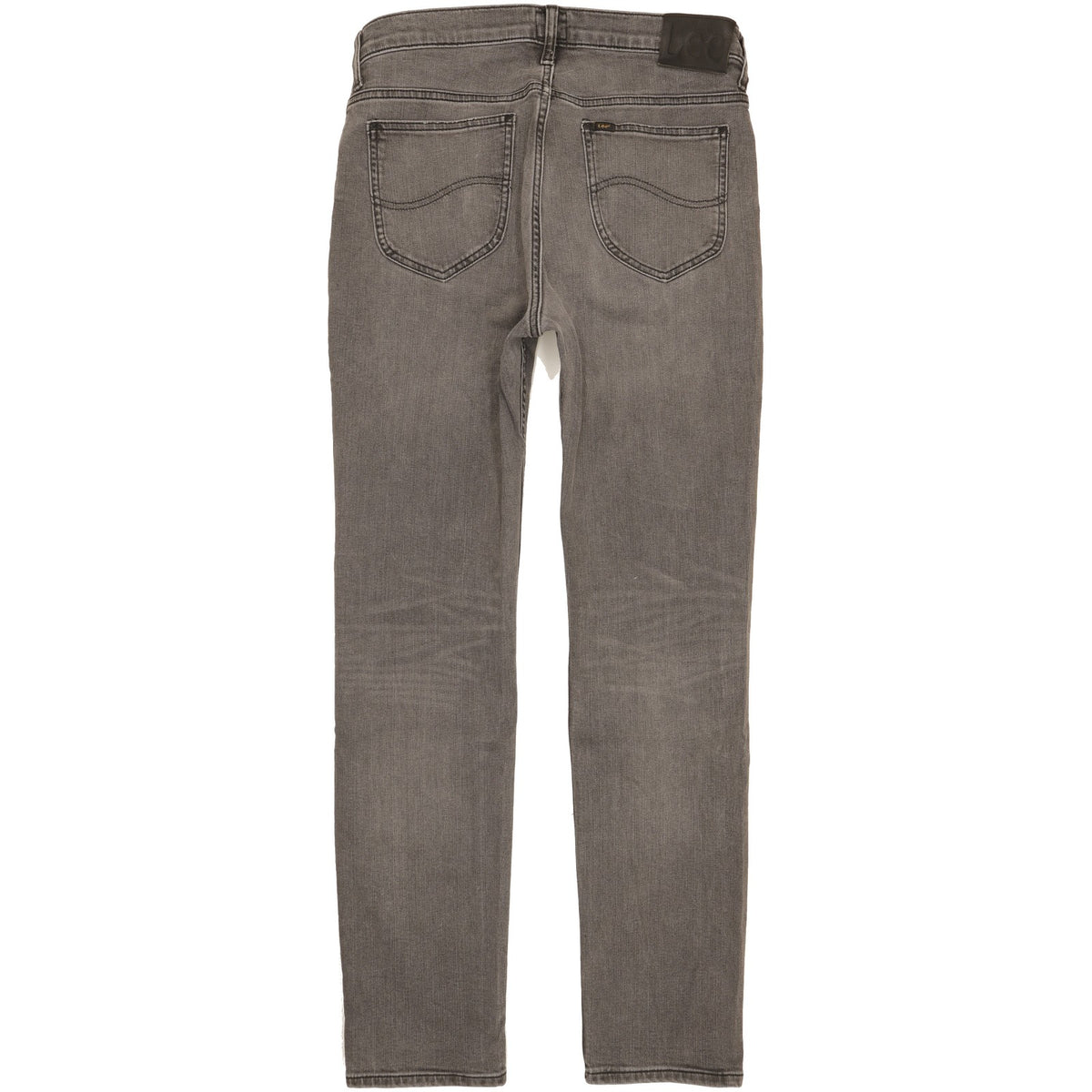 Lee Rider Men Grey Straight Slim Stretch Jeans W33 L32