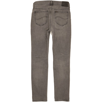 Lee Rider Men Grey Straight Slim Stretch Jeans W33 L32