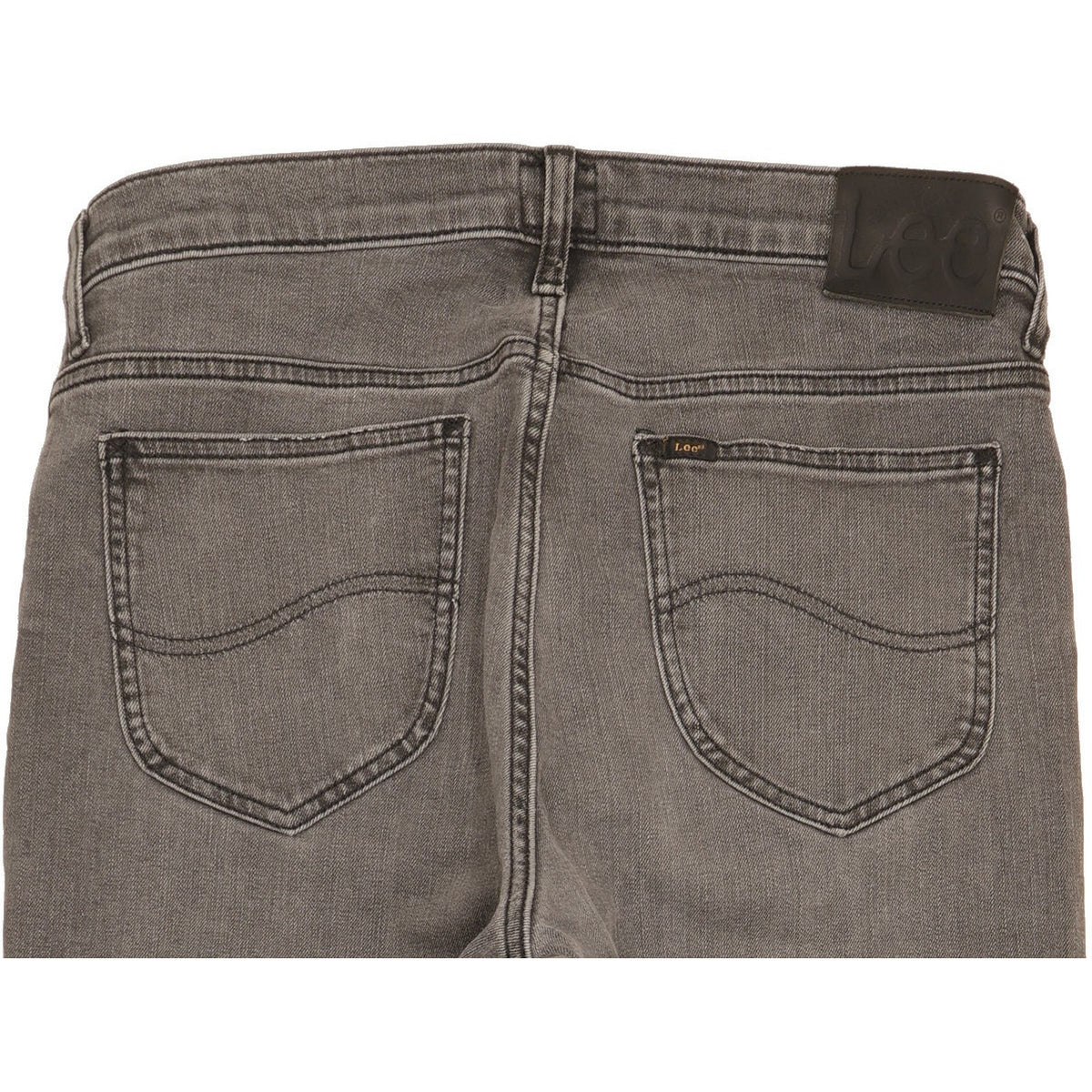 Lee Rider Men Grey Straight Slim Stretch Jeans W33 L32