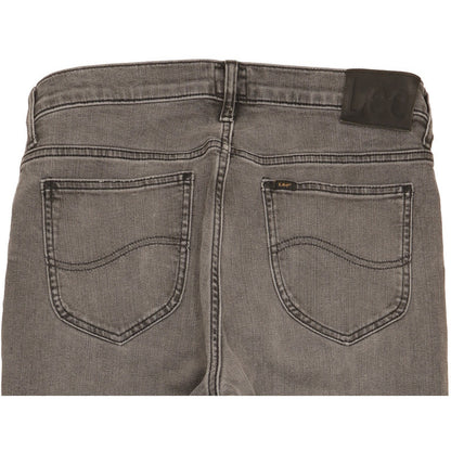 Lee Rider Men Grey Straight Slim Stretch Jeans W33 L32