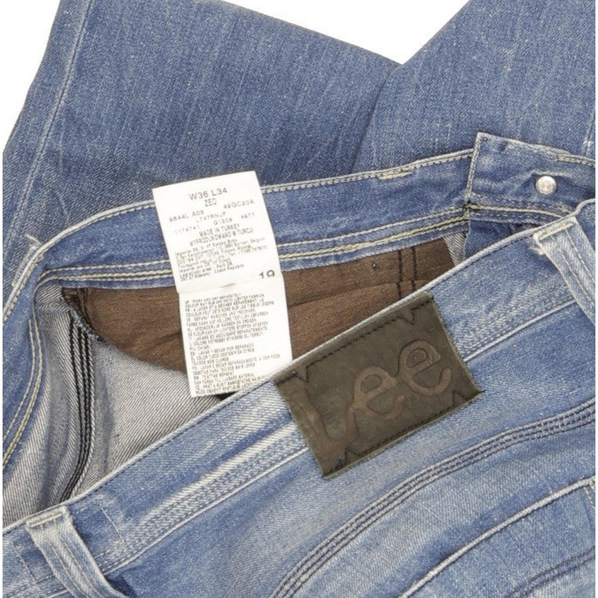 Lee Zed Men Blue Straight Regular Jeans W36 L33