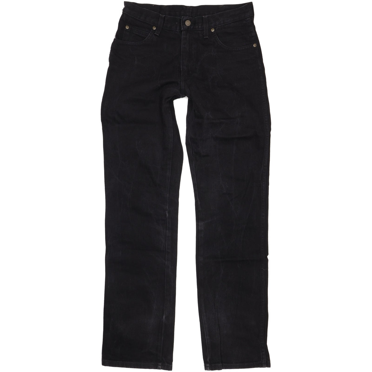 Wrangler Durable Quality Men Black Straight Regular Jeans W32 L35
